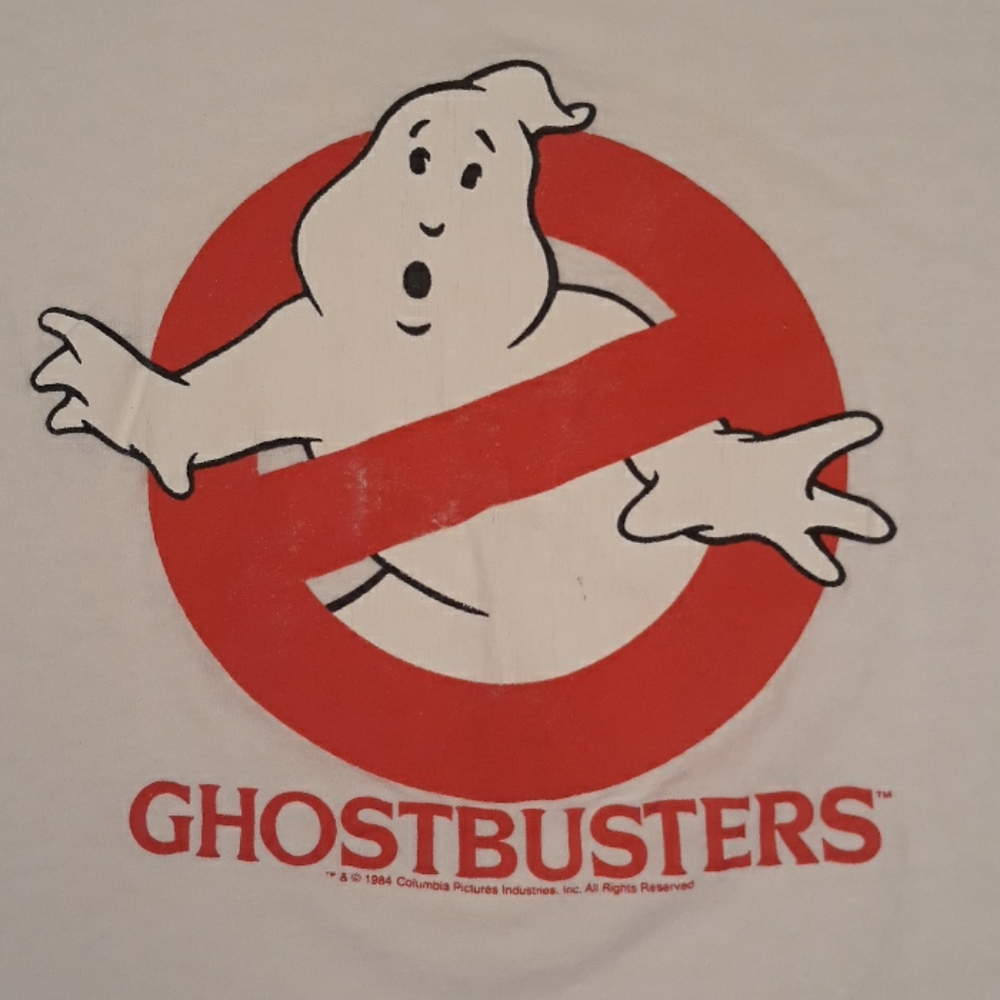 Ghostbusters Movie Columbia Pictures All Sport‎ White T Shirt Large VTG 80s - Picture 2 of 7